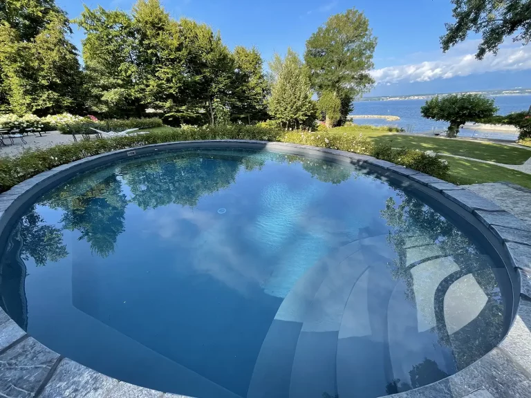 Construction de piscine ronde